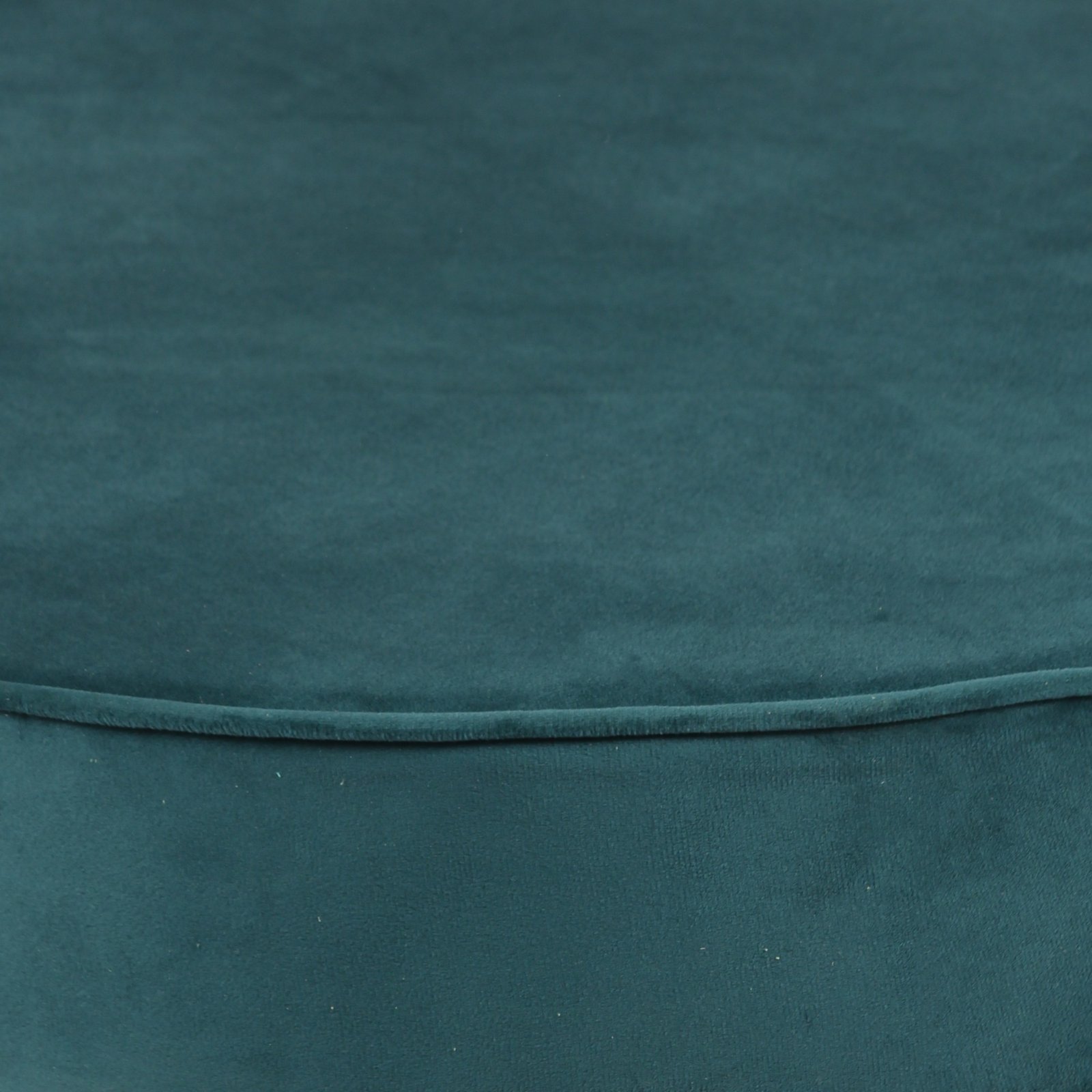 Ikiriya Sandford Acacia Wood Accent Round Set of 2 Pouf Stools in Turquoise Sea Velvet Upholstery - Image 8