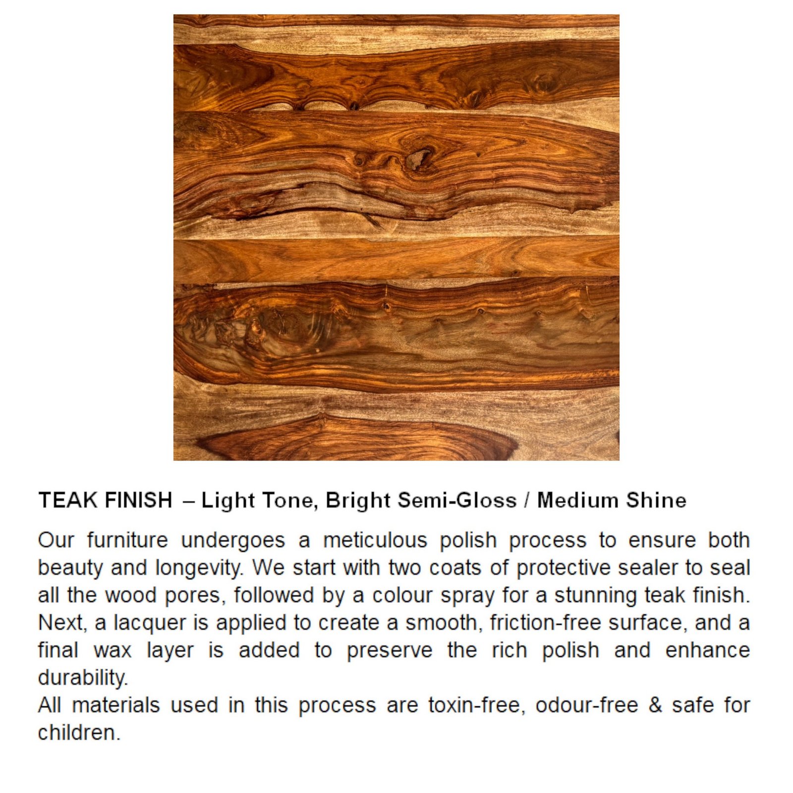 Ikiriya Oakland Sheesham Wood Contemporary Set of 3 Nesting Tables in Teak Finish - Image 5